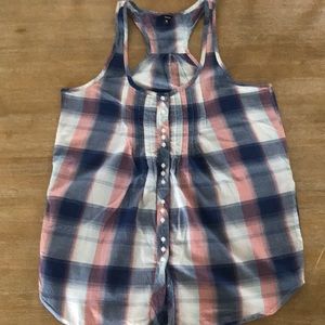 Summer plaid tank